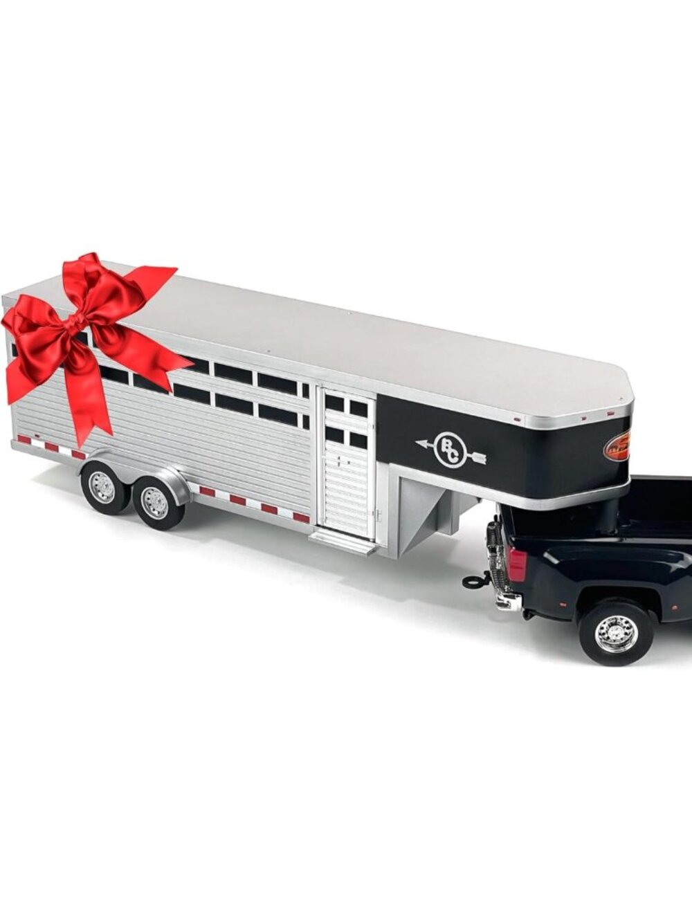 Sundowner Horse Trailer with Gooseneck Hitch for Farm Toys & Toy Trucks, 1:20